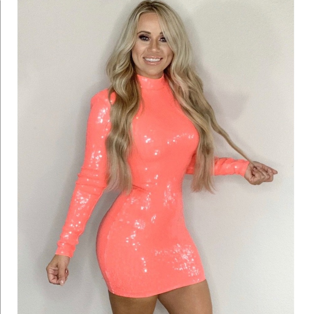 Corral neon Sequin Dress